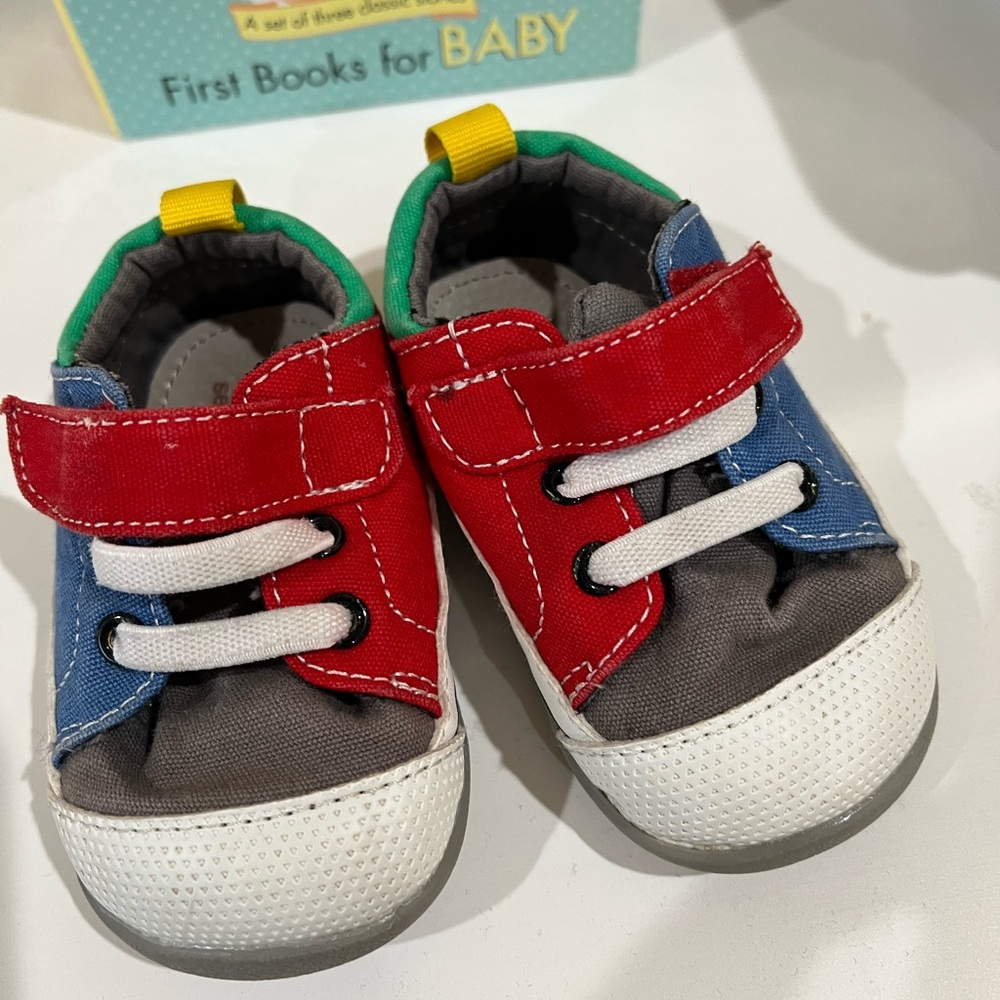 See Kai Run Red and Blue Baby Sneakers